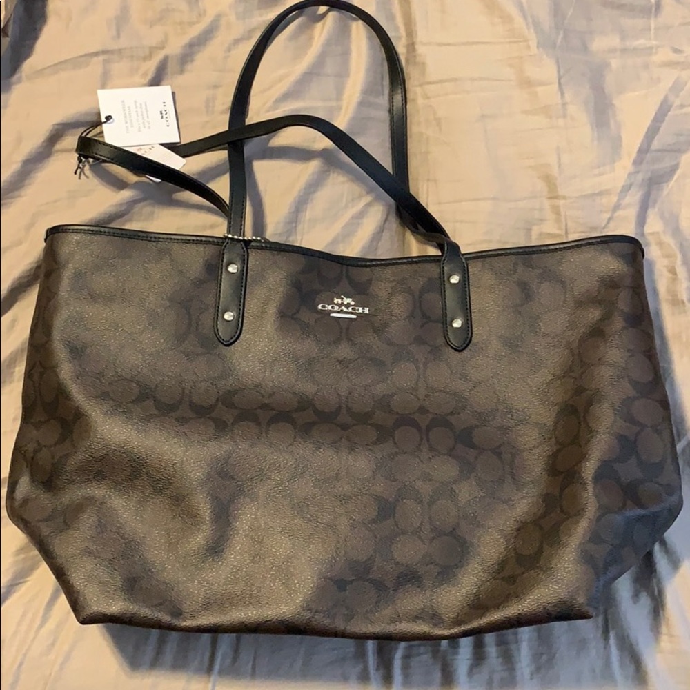 Large Coach bag with Coach wallet